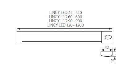 LED Unterschrank- Linienleuchte Mit Bewegungssensor 6W neutralweiß 45cm LINCY eingebautem 