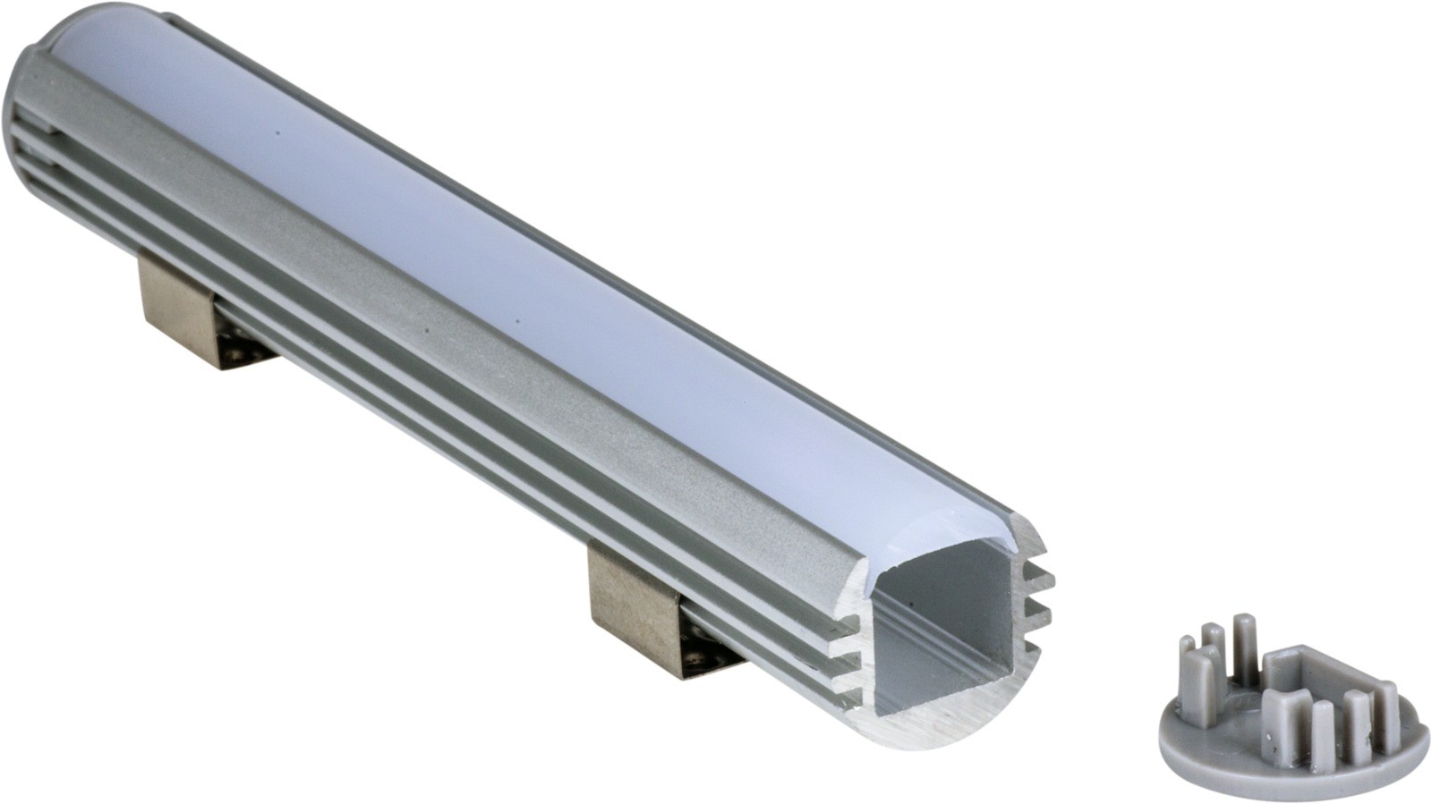 Aluminiumprofil Ecke 1m mit kreisförmiger Abdeckung für LED